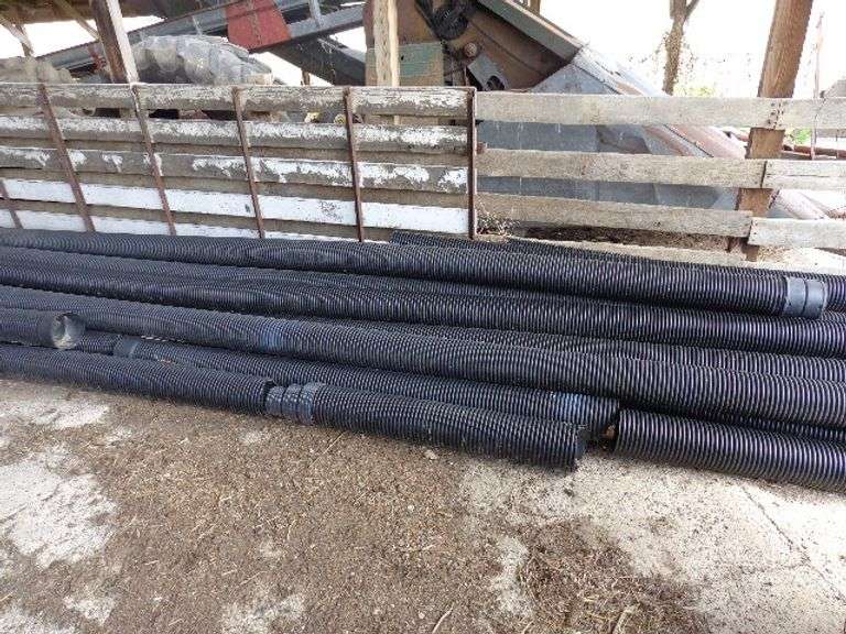 field tile, inside diameter 6 inches, several pieces and couplings