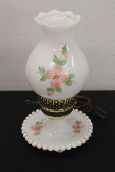 Vintage Milk Glass Lamp