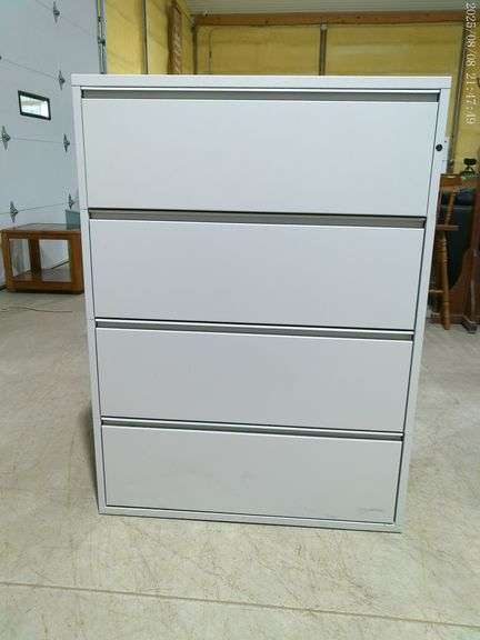 611- 4 drawer metal filing cabinet 36" wide 20" deep 49" tall