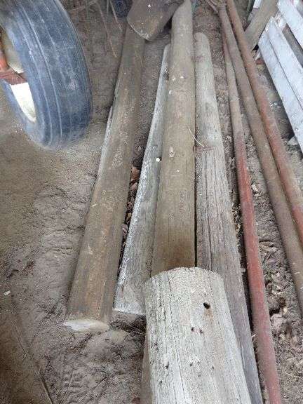 6 wood post from telephone poles, 7,8,and 9ft long