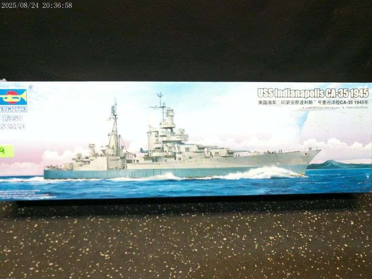 USS Indianapolis CA-35 1945 model 1:350 scale