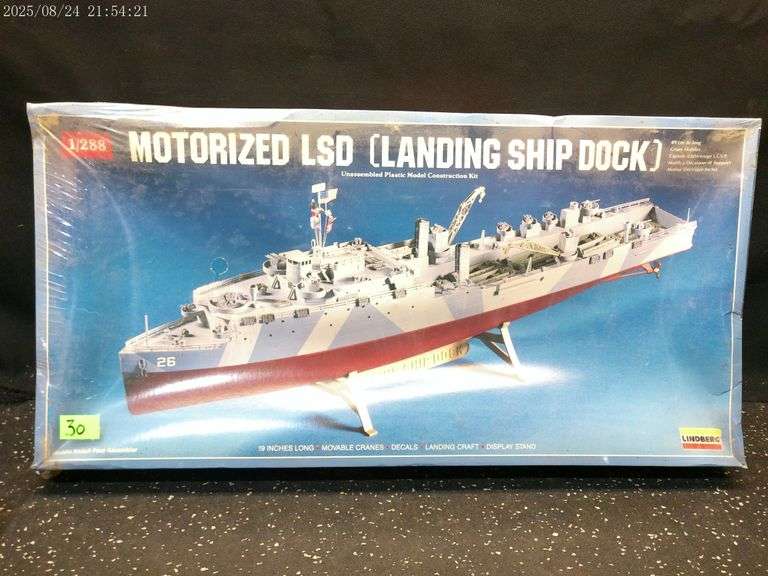 Motorized landing ship dock model, 1:288 scale
