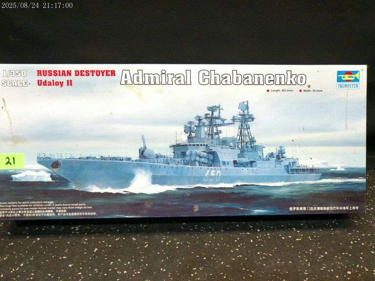 Admiral Chabanenko Russian destroyer model, 1:350 scale