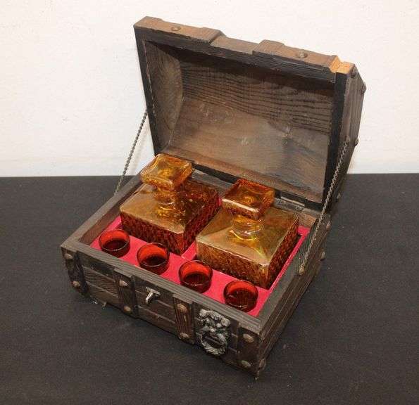 Amber Glass Whiskey Set