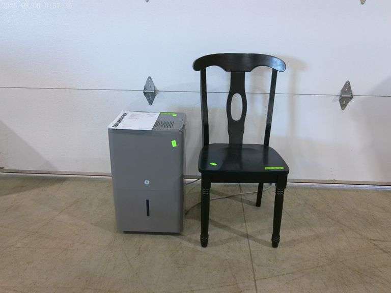 602 – GE dehumidifier and wooden side chair with Ebony finish