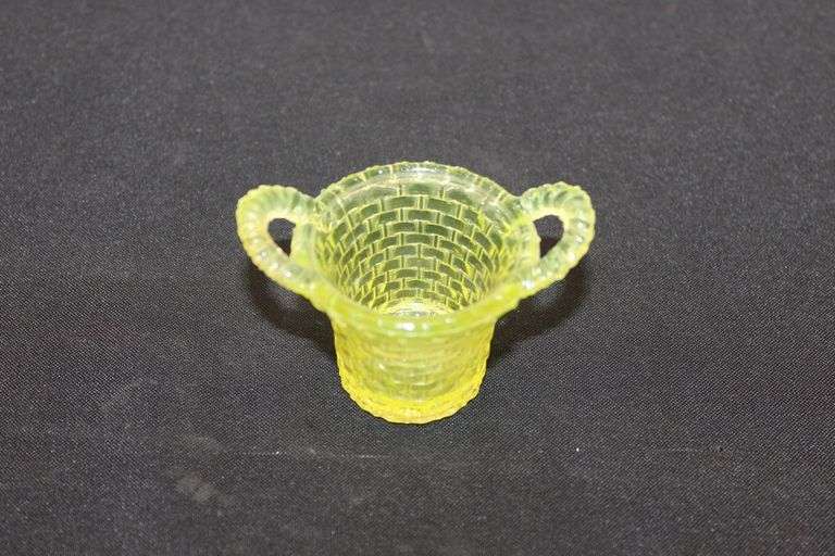 Uranium Glass Toothpick Holder