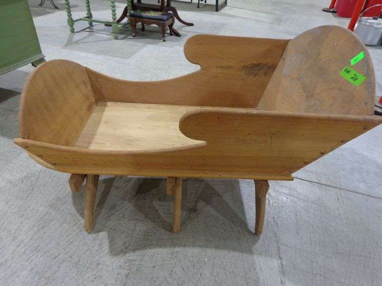 660- Homemade wooden cradle