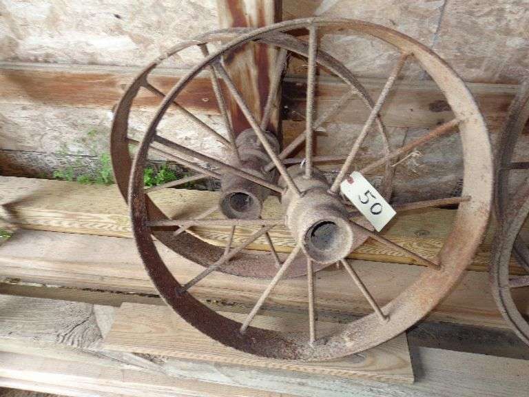 30" diameter iron implement wheels