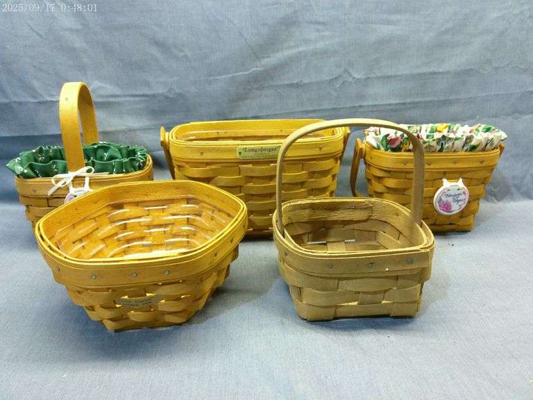 Longaberger 5 small baskets-2 Horizon of Hope, 1998 tour, 1998 treat yourself