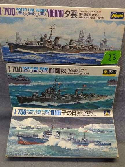 Model Ships, Yugumo 1/700 scale, Matsu 1/700 scale, Nenohi 1/700 scale