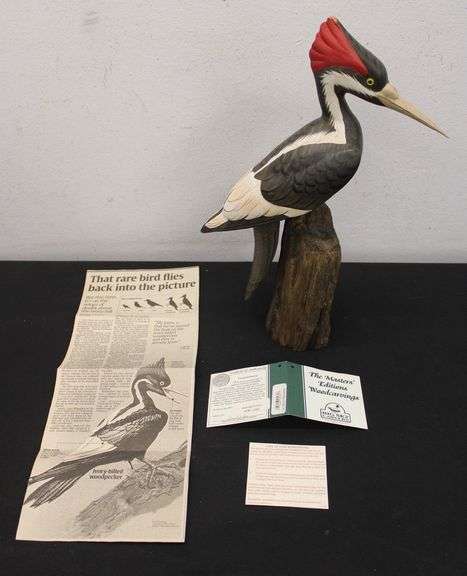 Limited Edition Ivory-Billed Woodpecker Statue