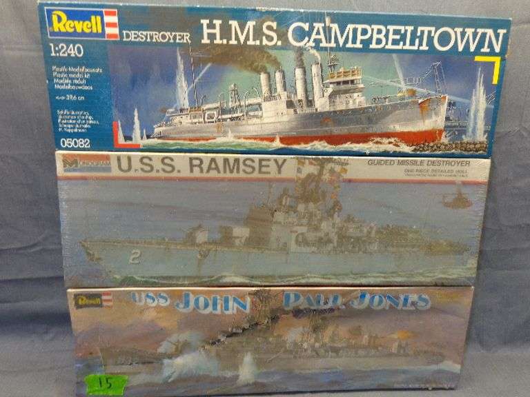 Model Ships, USS John Paul Jones, USS Ramsey, HMS campbeltown 1/240