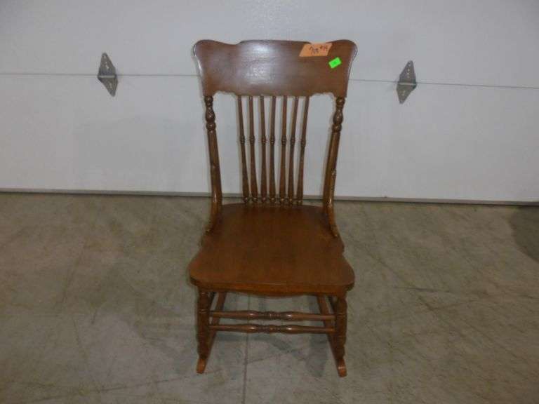 Antique wood rocking chair. See pictures.