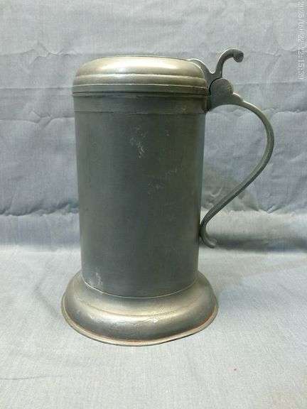 18th century pewter 1 liter tankard hallmarked