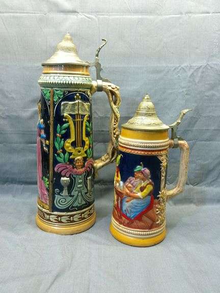 2 liter trumpeter of Sachenson, 1 liter tavern scene steins