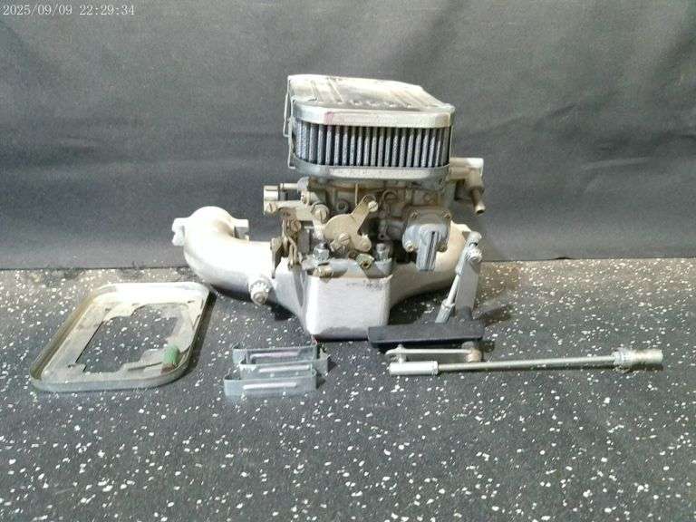 Model A carborator and linkage and misc pieces