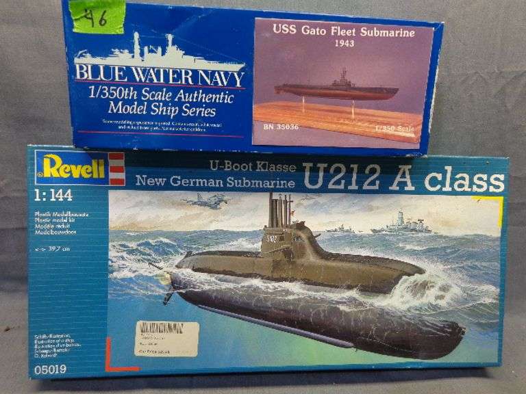 Model submarines, USS Gato Fleet Submarine 1/350 scale, New German Submarine U212 A Class 1/144