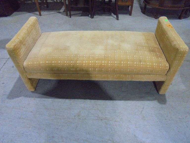 Upholstered bench. 52" long x 22" deep x 22" tall. See pictures.