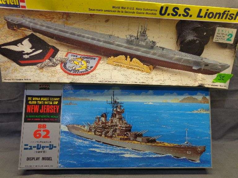 Model ships, USS Lionfish, BB 62 1/600 scale