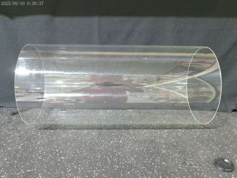 Large hard plastic cylinder for gas pump. 26" long, 12" diameter