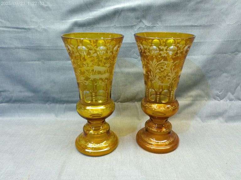 2 - Bohemian Pilsner glasses 8.5"
