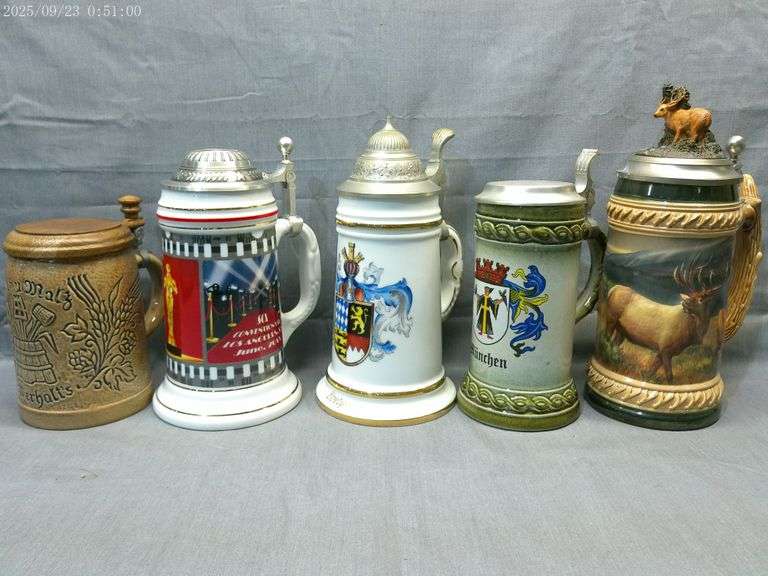 5 contemporary steins