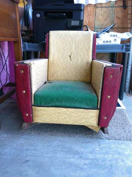 Vintage child's vinyl rocker (damaged seat)