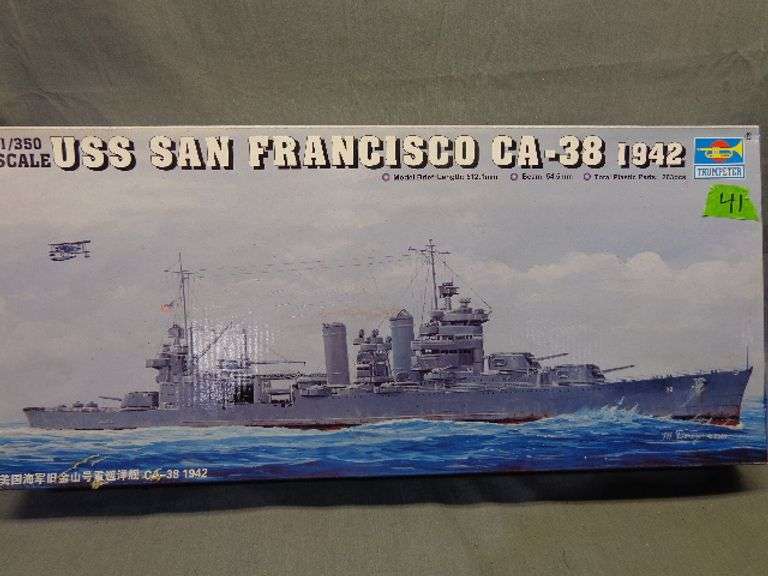 Model ship, USS San Francisco CA-38, 1/350 scale