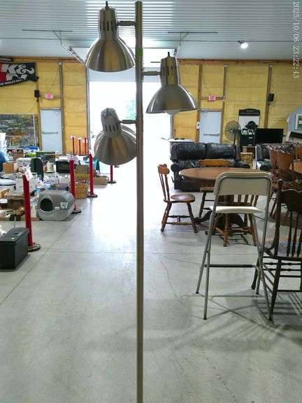 808- Brushed nickel floor lamp