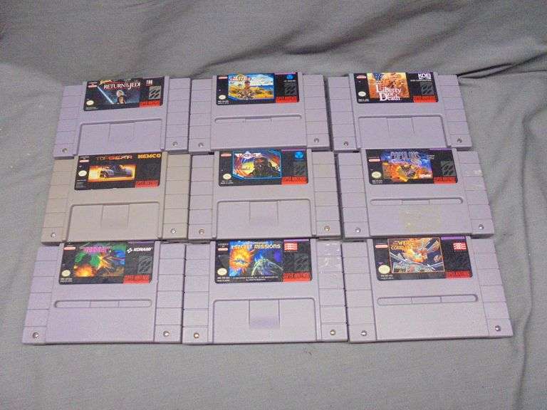 9 Super Nintendo games, untested