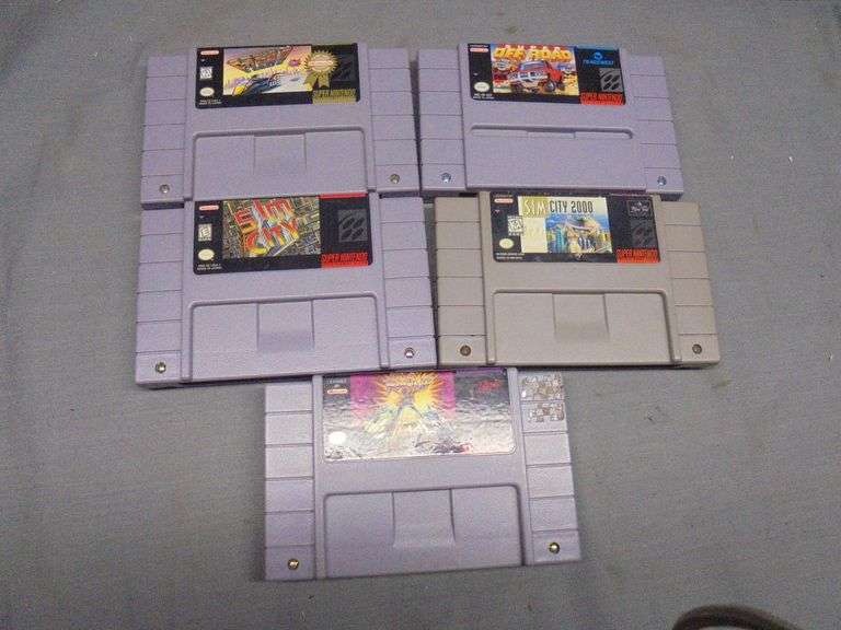 5 Super Nintendo games, untested