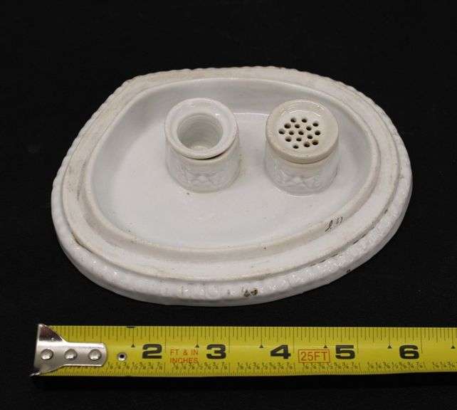 Antique Porcelain Inkwell