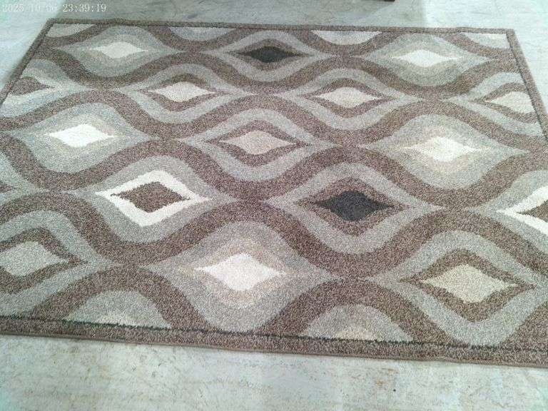 809- Area rug 5 foot by 7 foot, in good condition