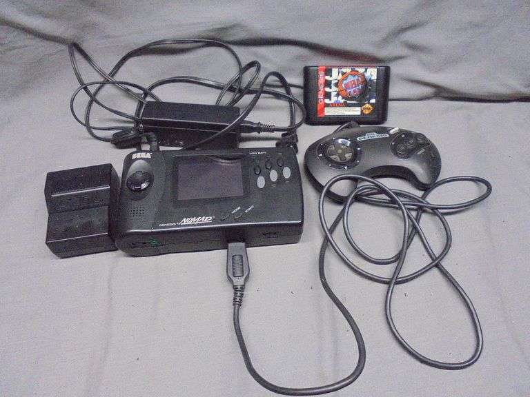 Sega Genesis Nomad system with 1 remote and battery pack, NBA Jam game, tested and working