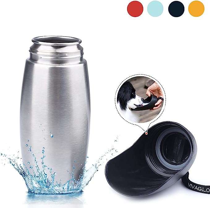 Vivaglory LeakProof Stainless Steel Dog Drinking Bottle, 25oz Large