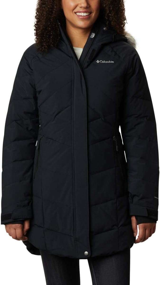 Size 2X Columbia Women's Lay D Down II Mid Jacket Black Mariner