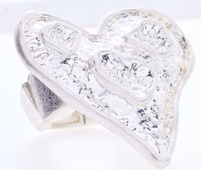 Silver Flex Heart Ring