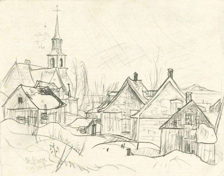 A.Y. Jackson Working Sketch  Giclee For a Canvas 11 x 14