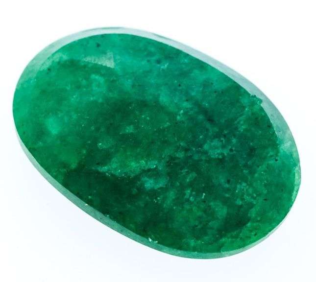 Loose Gemstone -7.85ct Oval Cut Natural Emerald -Appraisal $490.00