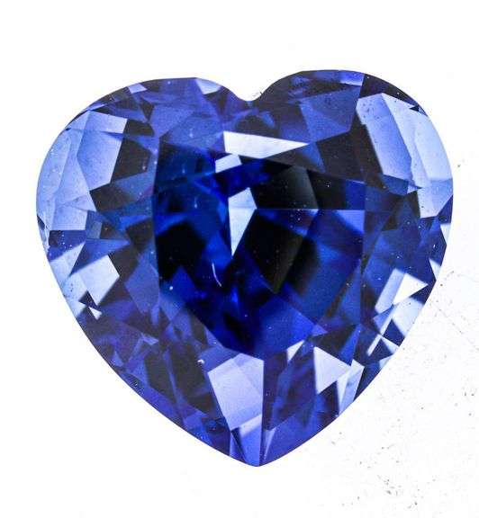 Loose Gemstone- 4.31ct Heart Cut Lab Grown Sapphire,Faceted Gemstone, Vivid Blue,Vibrant Brilliance,