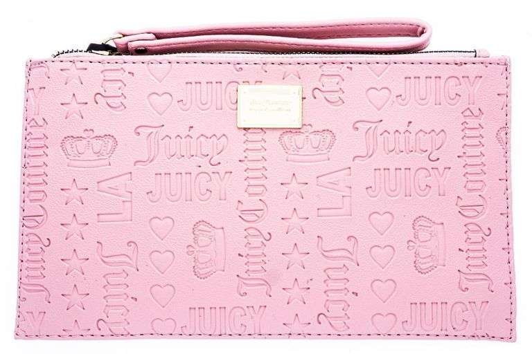 Genuine JUICY Pink Logo Daydream Wristlet