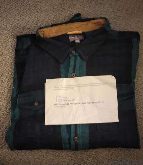 LL Bean Men's Signature Heritage Textured Flannel Shirt