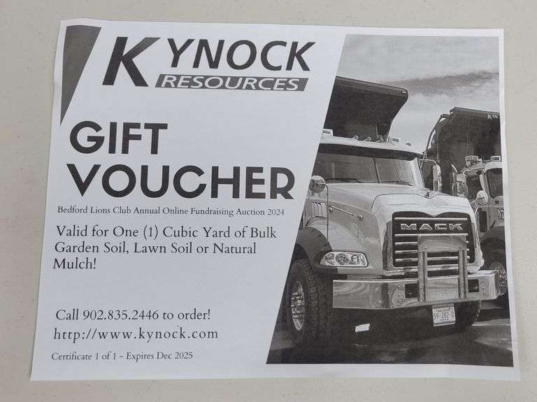 Kynock Resources 1 Cubic Yard of Product