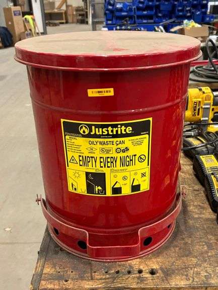 Justrite Oily Waste Can  10 Gallon