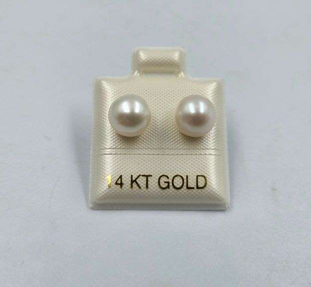 14 KT Gold and Pearl Earrings