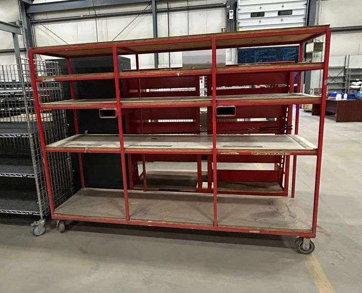 72"H  X  96"W X 24"W  5 Tier Industrial Metal Shelf  Weight Capacity 500 LBS