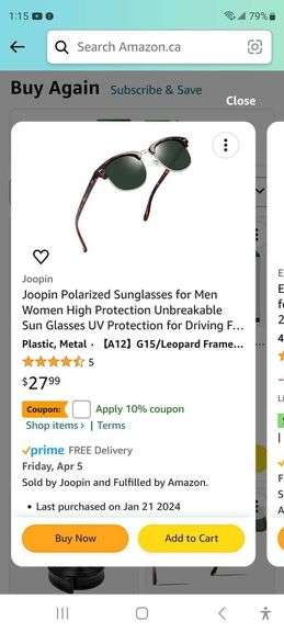 Polarized sunglasses, unisexN
