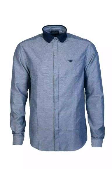 Emporio Armani Smart Collar Shirt Regular Fit 6g1c71 1n78z, Sz. Small