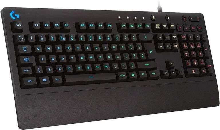 Logitech G213 Prodigy Gaming Keyboard, LIGHTSYNC RGB Backlit Keys, Spill-Resistant, Customizable
