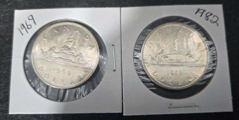 Circulated 1969 1982 Silver Dollars